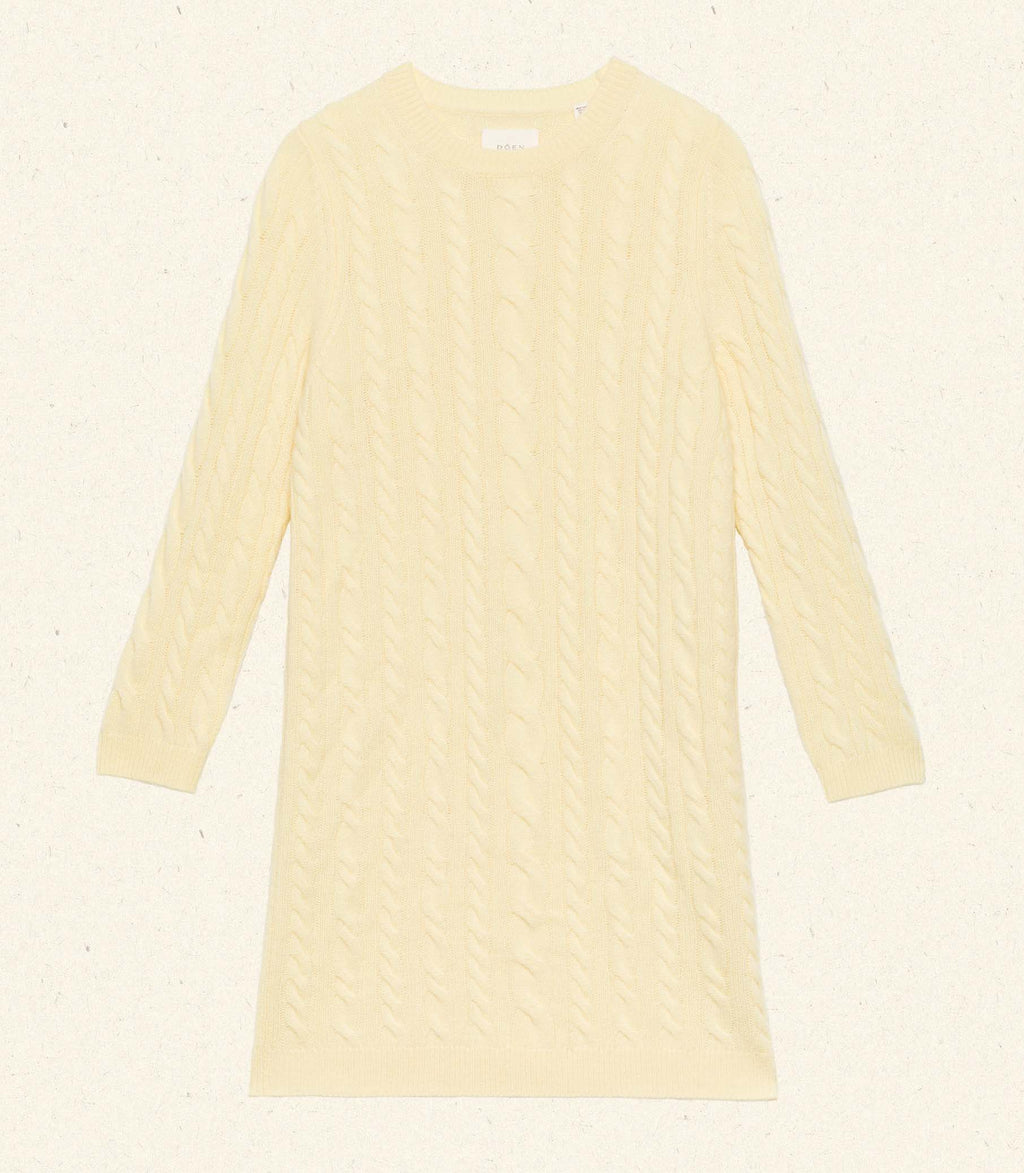 ALICE CASHMERE DRESS -- BUTTERCUP