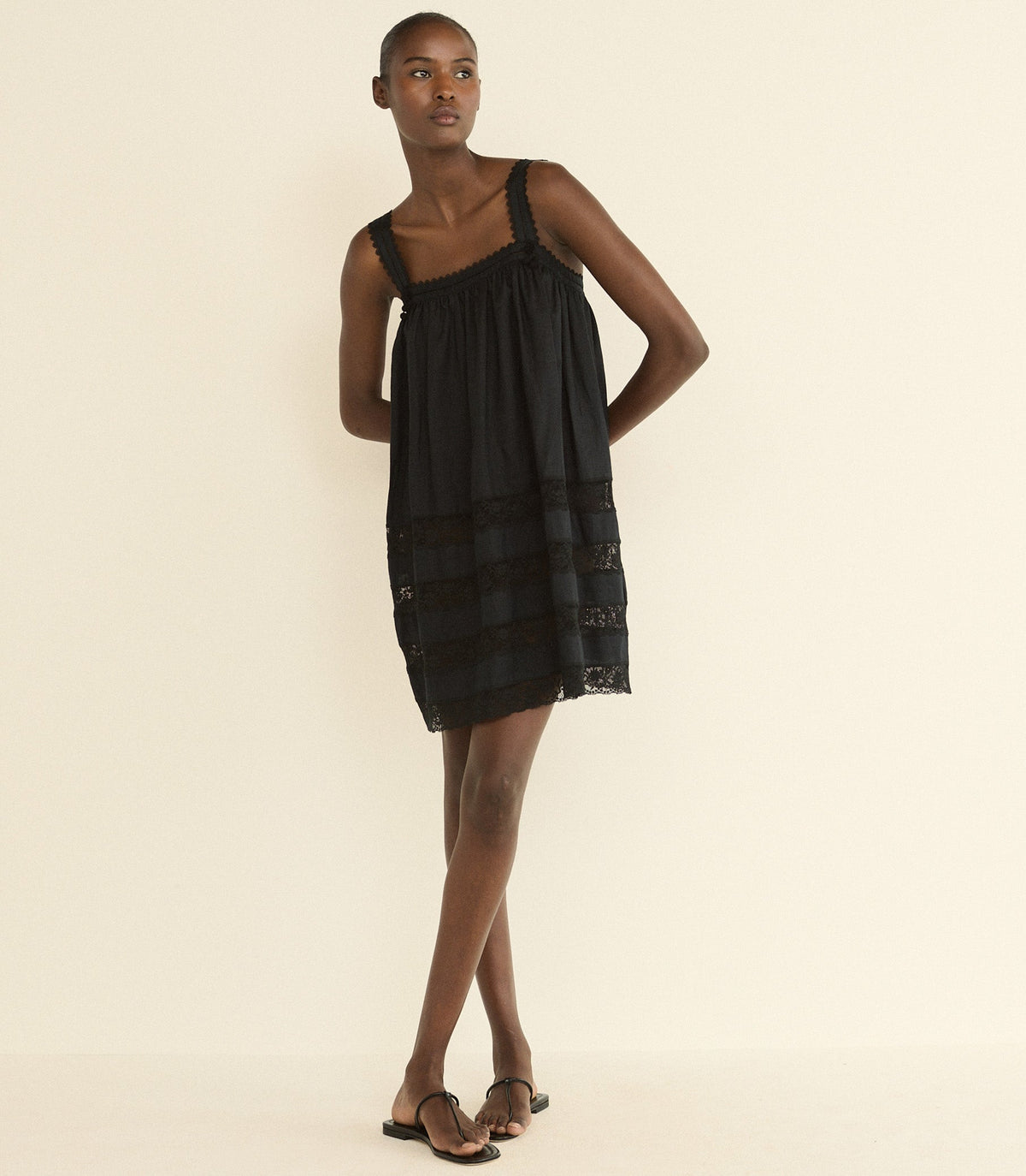 ALOISE DRESS -- BLACK