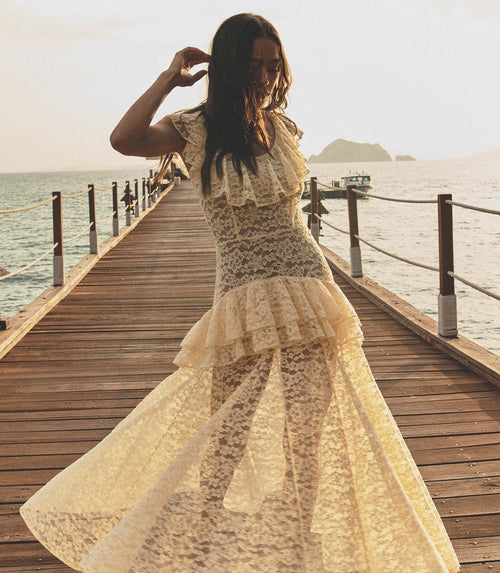 COSTINE DRESS -- VANILLA