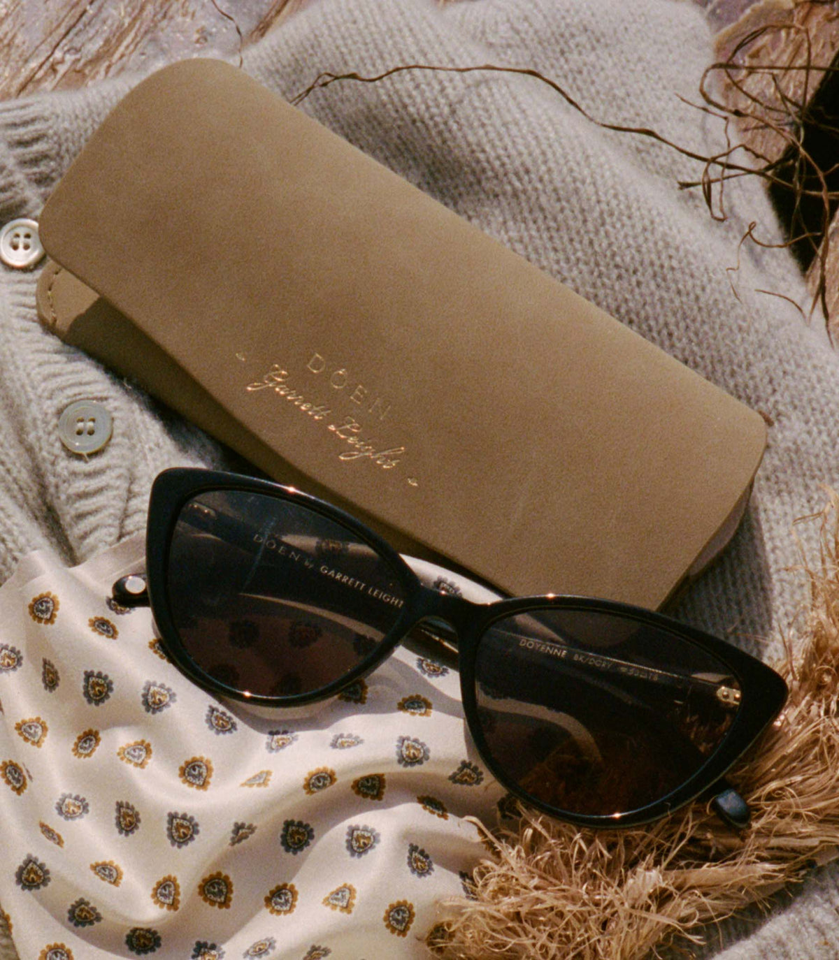 DÔEN BY GARRETT LEIGHT DOYENNE SUNGLASSES -- BLACK