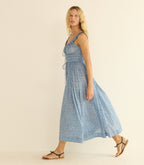 EMMARETTA DRESS -- BLUE GARDEN BLOOM