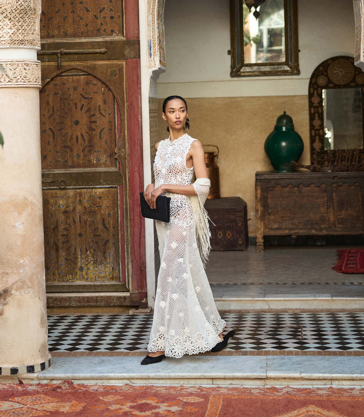 EVANGELINE DRESS -- PEARL
