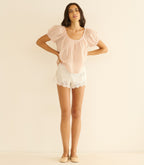 FREDERICA TOP -- BLUSH