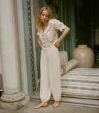 IDELLA SILK SATIN TOP -- CANDLELIGHT