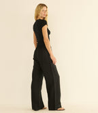 LAVON LINEN PANT -- BLACK
