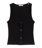 LOIS TANK -- BLACK QUELLE JOLIE POINTELLE