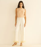 LOUDEN CASHMERE TOP -- LIGHT PEACH SORBET