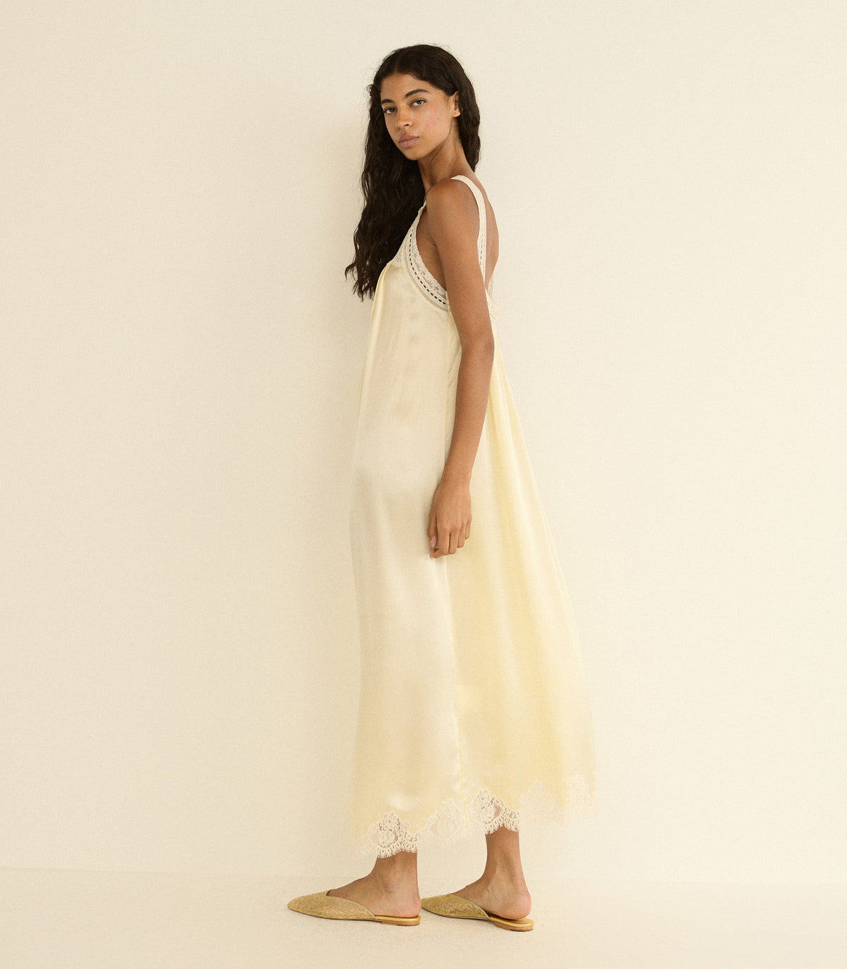 LUCIANE DRESS -- VANILLA