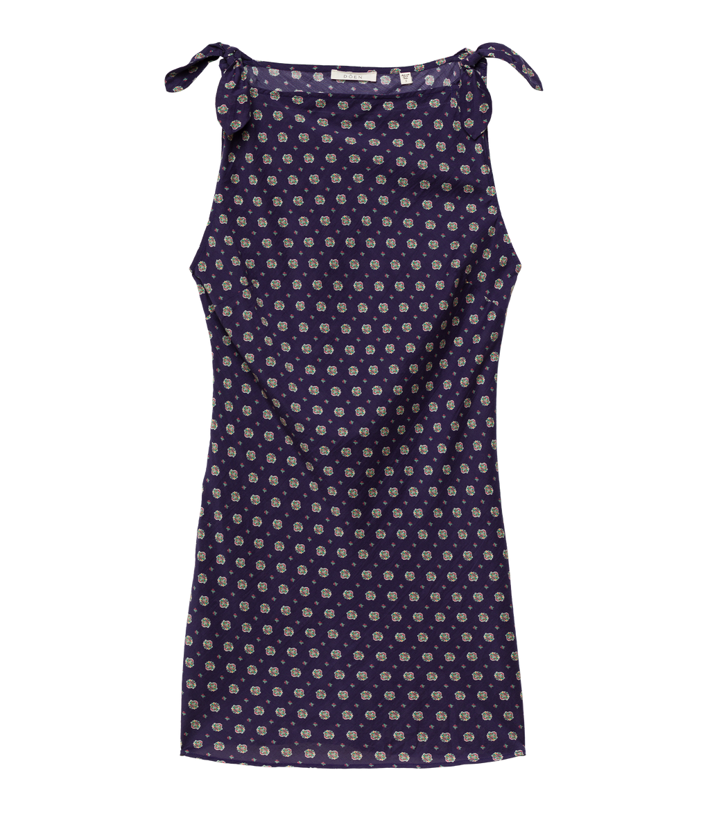 MALTINA DRESS -- NAVY CADIZ FOULARD