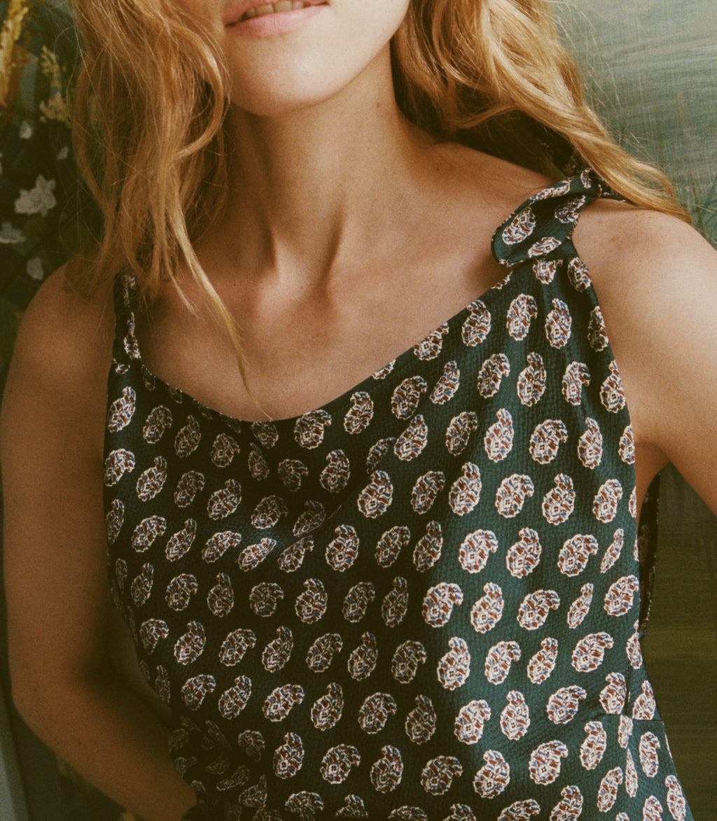 MARISELLE DRESS -- CHAUMONT PAISLEY