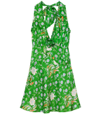 MAZARIN MINI DRESS -- EMERALD HOLLYHOCK HILLS
