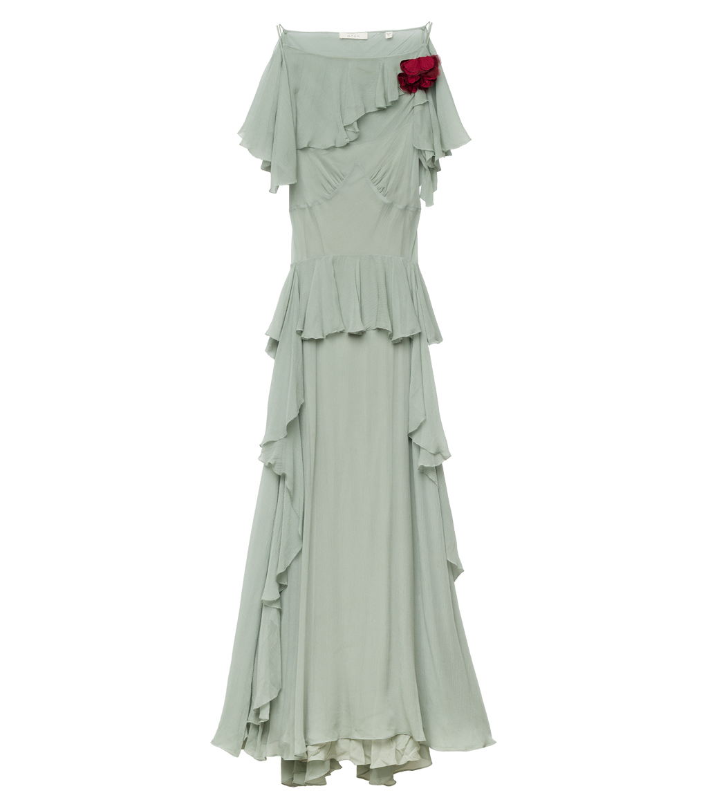 NELIDA DRESS -- GREEN JASPER