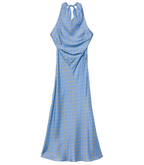 NOEMIE DRESS -- PERIWINKLE CADIZ FOULARD