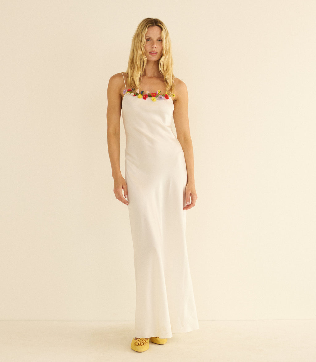 OLEANDER DRESS -- SALT