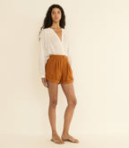 PAIGE LINEN SHORT -- SEDONA CLAY