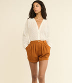 PAIGE LINEN SHORT -- SEDONA CLAY