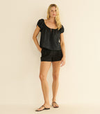 SOLINA TOP -- BLACK