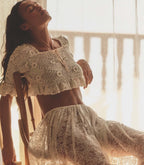 ZINNIA SKIRT -- SALT